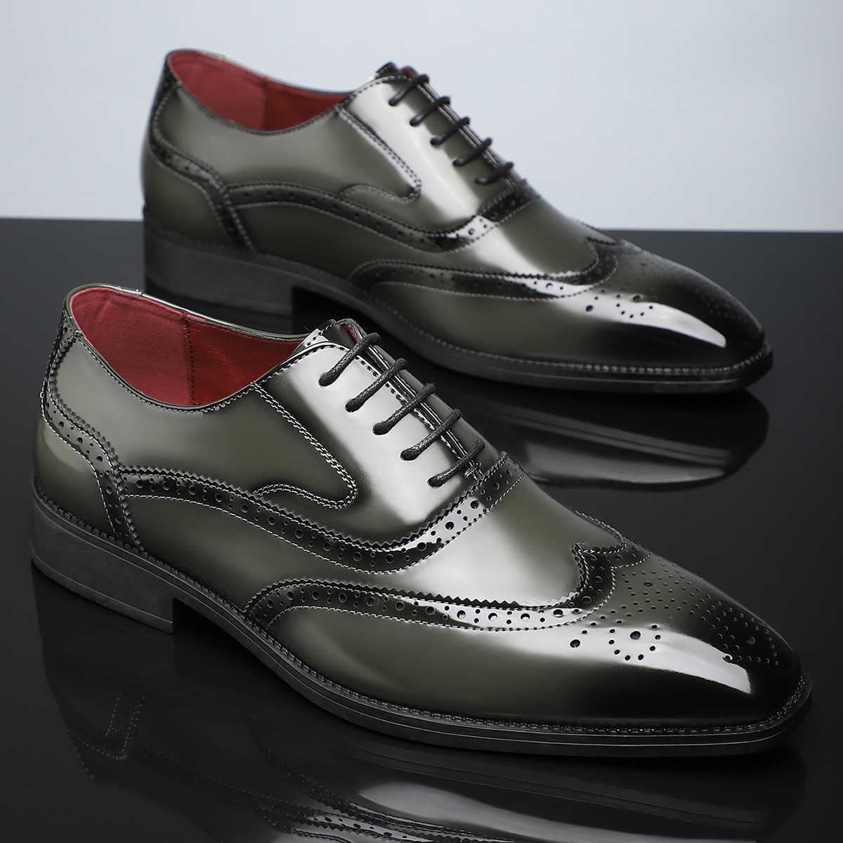 Stirling Leather Brogue Dress Shoes