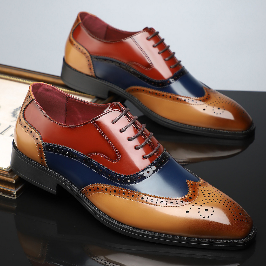 Stirling Leather Brogue Dress Shoes