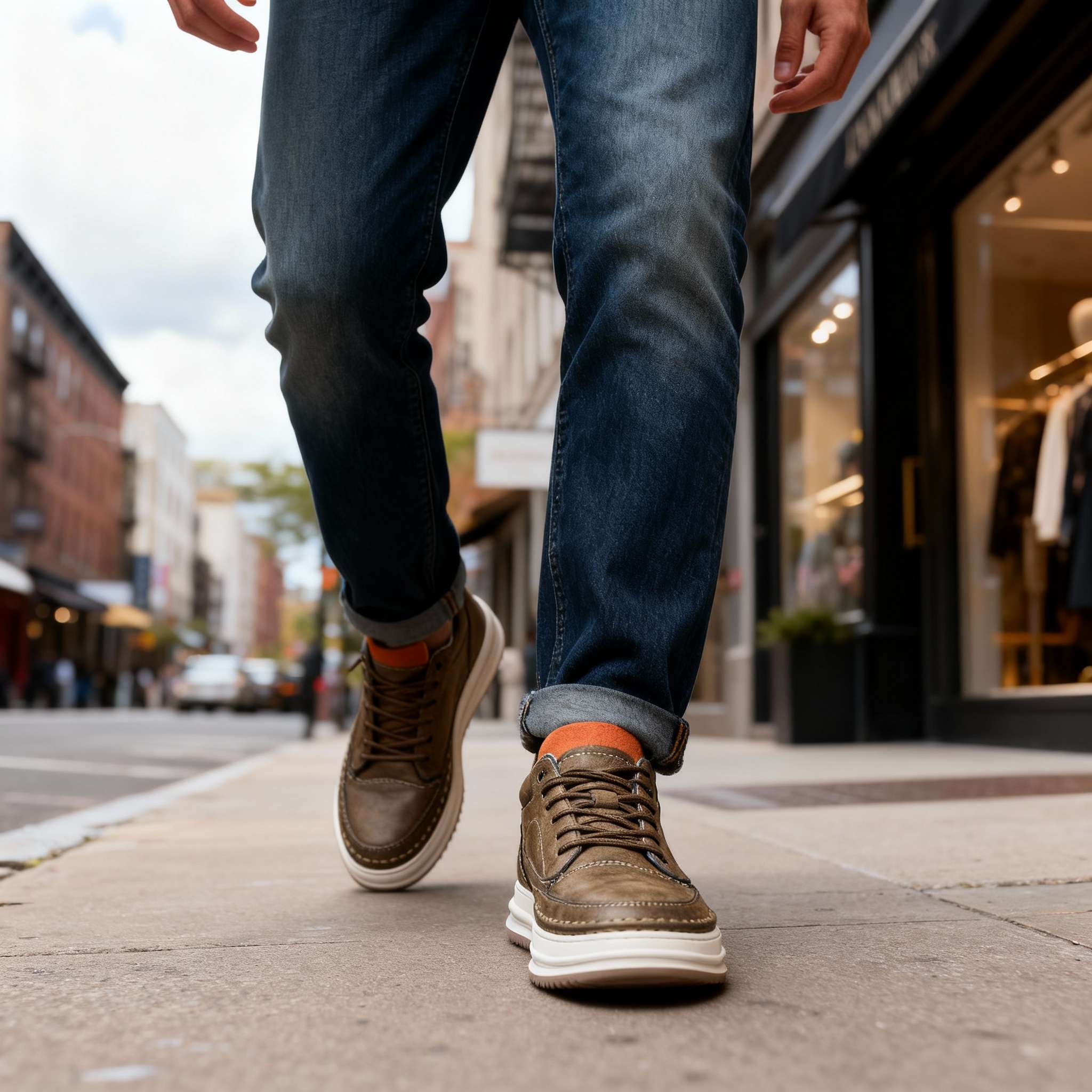 Zane Leather Trainers